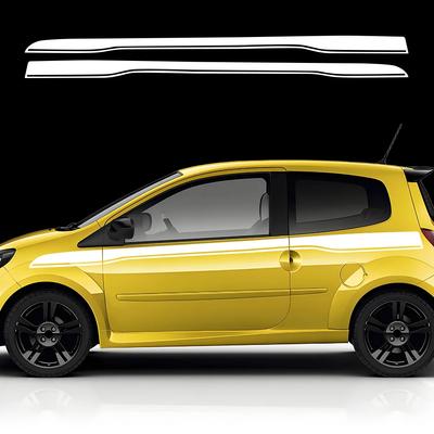 For Renault Twingo 3-5 Doors Racing Sport Stripes Car Waist Lines Sticker Waterproof Self-adhesive Auto Body Decor Accessories