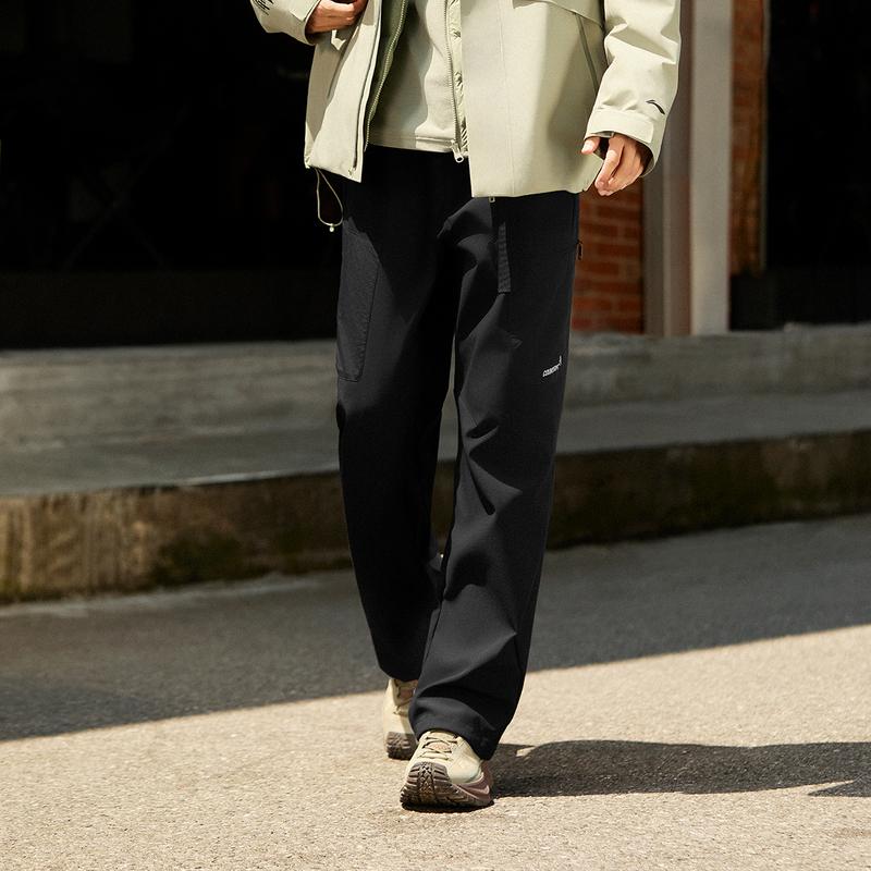 Li Ning Outdoor CF Sports Comfortable Far Infrared Warm Waterproof Casual Pants Men pants Black AYKV585-1
