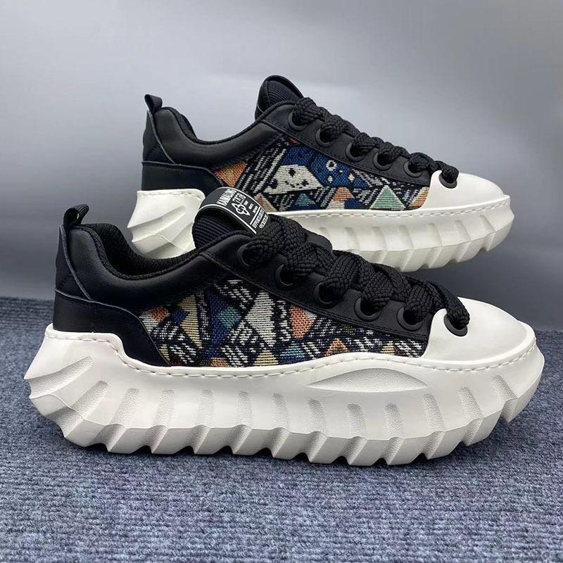 

Fashion Men s Casual Sneakers 2025 Spring Autumn Thick Bottom Heightening Sports Shoes Outdoor Fashion Comfortable Non Slip Casual Shoes 44