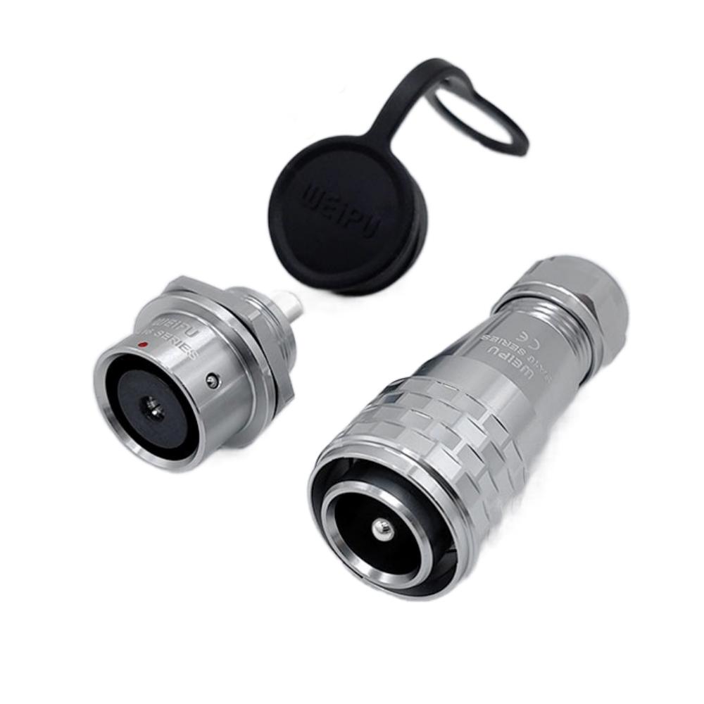 WEIPU SA1610P1S-3 M16 1Pin Outdoor Cable Wire Electrical Power Connector Panel Single Core 50A Aluminum Alloy Waterproof IP67