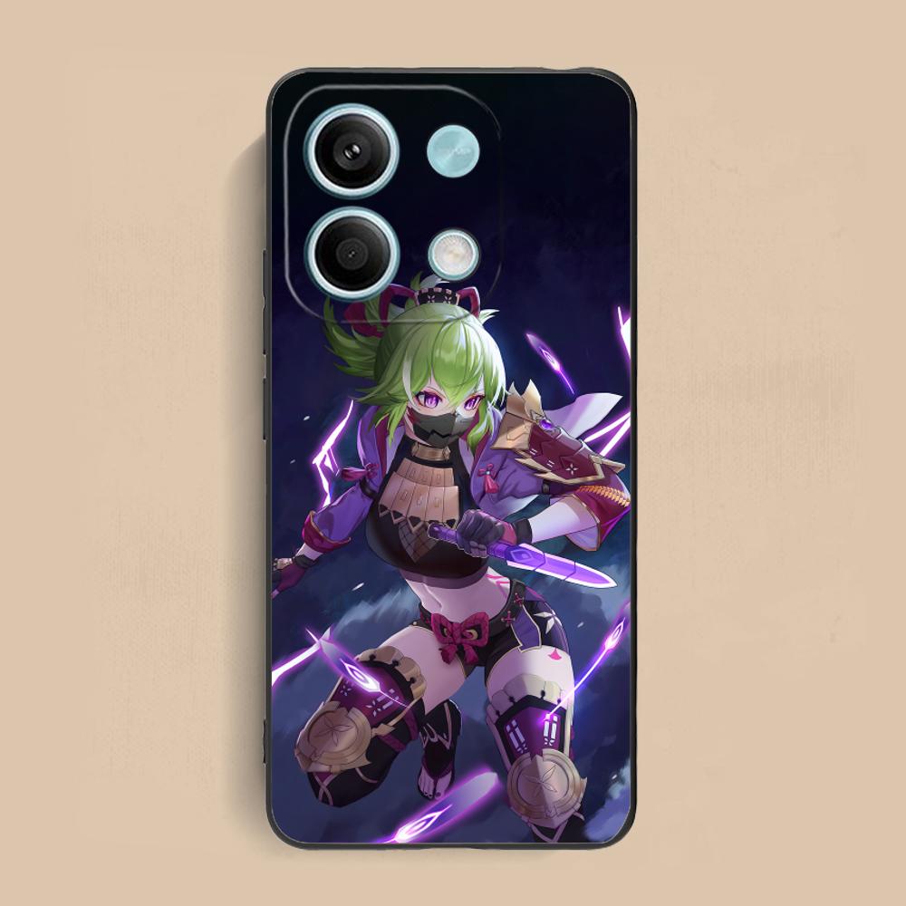 Game GI Kuki Shinobu Mobile Phone Case for Xiaomi Redmi 15 14 13 12 A5 3 2 1 C Plus 4G 5G Colorful Printing Cover Luxury Cover