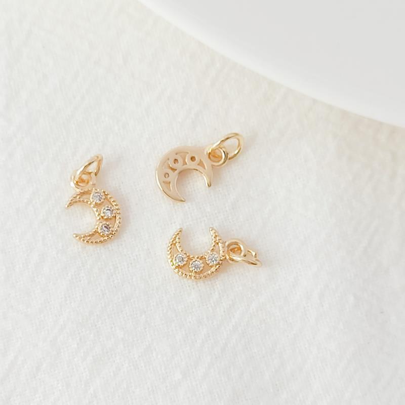 Кулон-подвеска в виде бабочки, пчелы, луны, снежинки и гриба с цирконами, покрытая 14-каратным золотом. Сделайте украшение своими руками.