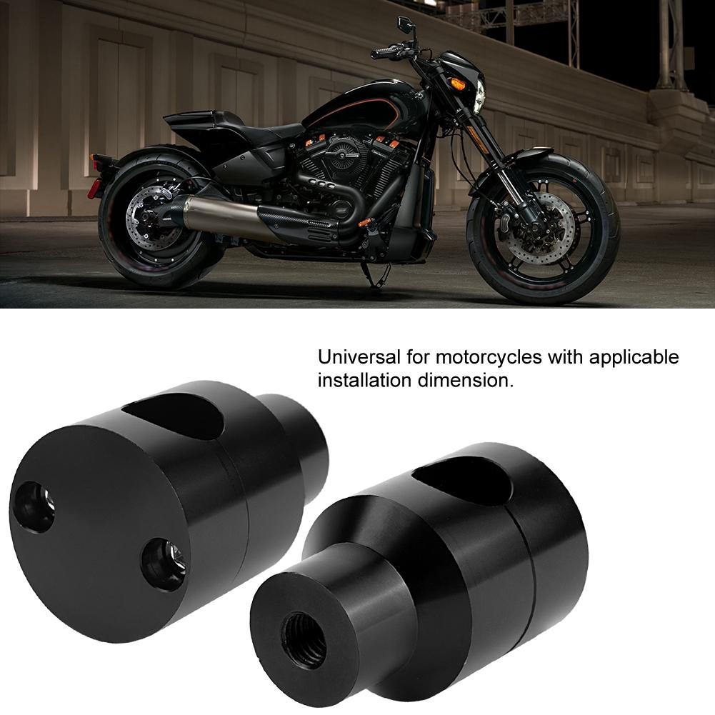 Pair Lift Handlebar Riser 22mm Aluminium Alloy for Motorcycle Modification (Black)
