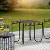 KADAX Gartenbank Parkbank Metall 50cm