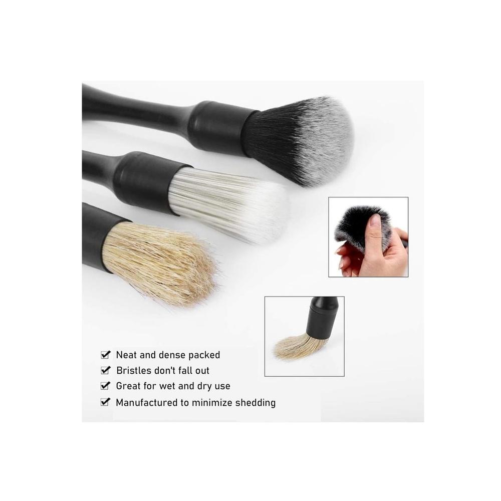 Pack of 5 Car Detailing Brush Cleaning Brush Car Interior Cleaning Soft Brush Soft Bristles Detailing Brush Dust Clean Brushes No Scratches for Car I