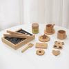 Children's Wooden Simulation Kitchen Afternoon Tea Pastry Dessert Cutchery Set Play House Solid Wood Teapot Cup Toy