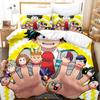 2014 My Hero Academia Bedding Set Single Twin Full Queen King Size Kawaii Bed Set Teenagers Bedroom Duvetcover Sets 3D Print 034