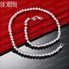925 Sterling Silver 6mm Smooth Bead Ball Chain Necklace Fashionable Wedding Jewelry