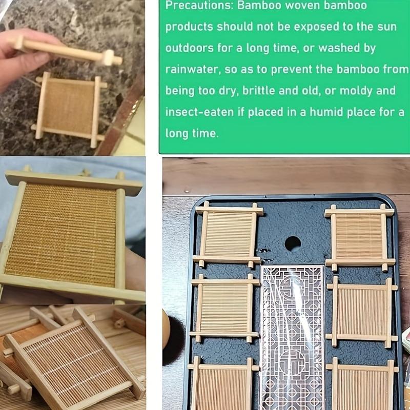30pcs Mini Bamboo Coasters & Decorative Trays Stackable Natural Wood Grain Heat-Resistant Surface Protectors Rustic Home Decor