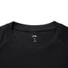 Li Ning Breathable Round Neck Letter Print Comfortable Short Sleeve T-Shirt Men Tops Black ATSV279-1