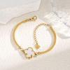 Colorfast Korean-Japanese Titanium Steel Women's Bracelet - Versatile, Fashionable Hand Jewelry.