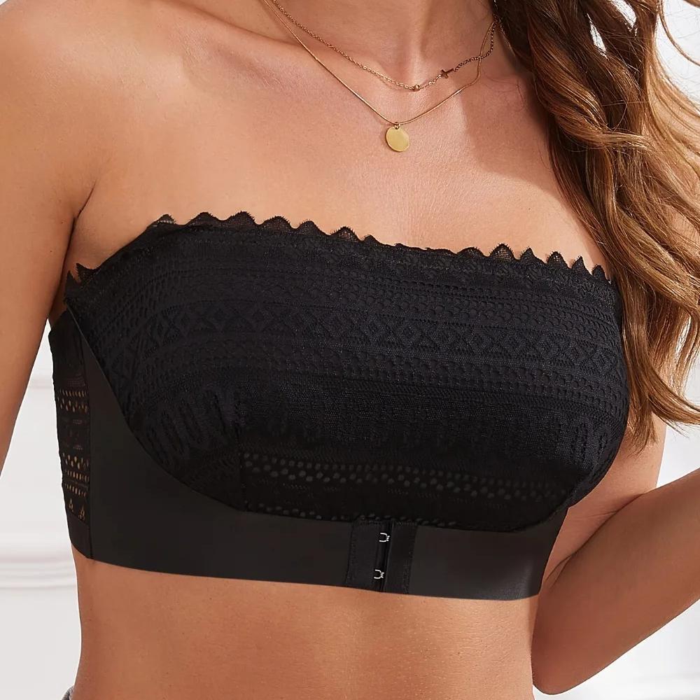 Sexy čipkovaná sťahovacia spodná bielizeň pre ženy Bezšvová Neviditeľná Predné zapínanie Push-up podprsenka Efektívna Protišmyková podprsenka Sieťovanálingéria