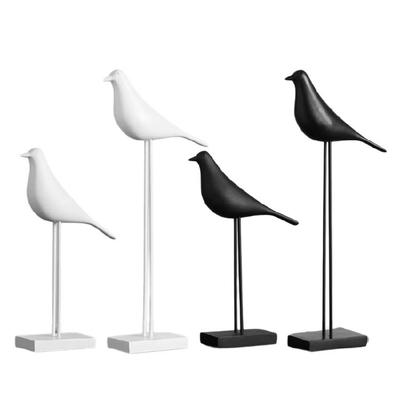Statua di Uccello in Resina Statuette di Uccelli Nordici Decorazioni per la Casa Scultura Decorativa per Soggiorno, Camera da Letto, Scrivania d'Ufficio