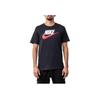 Nike Cotton Round Neck Letter Print Short Sleeve T-Shirt Men Tops Black BQ5095-018