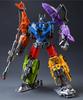 YUEXING New 7 in 1 Transformation Toys Anime Devastator Robot Car Action Figure Tank Truck Engineering Vehicle Model Kids 8683