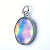 Natural Opal Pendant 24.45 ct Australian Oval 925 Sterling Silver October Birthday Birthstone