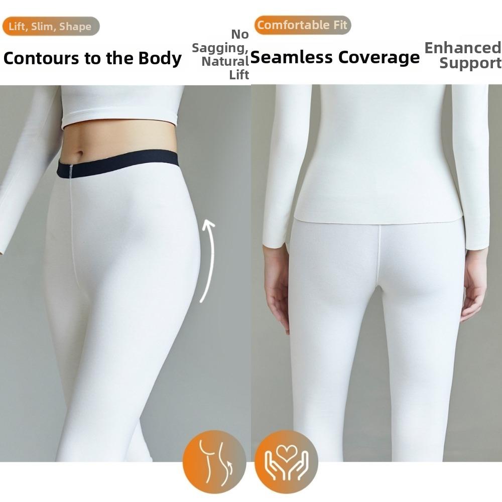 V Neck Women Thermal Clothes Tops and Pants Warmth Long Pants Thermal Underwear Lady