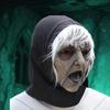 Dress Up White-haired Witch Mask Latex Party Cosplay Props Halloween Ghost Witch Mask  Unisex
