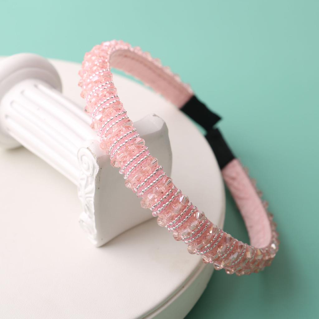 Weben Kristallperlen Stirnbänder für Frauen Mädchen Elastische Haarbänder für Frauen Mädchen Glänzendes Luxus Stirnband Haarreifen Kopfschmuck Geschenke