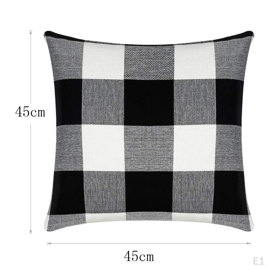 2pcs Grid Car Armchair Couch Cushion Cases 18x18inch