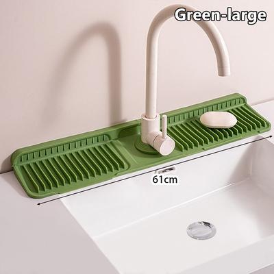 1Pcs Drying Pad Faucet Mat Countertop Protector Water-absorbent Draining Mat Silicone Wear Resistant Quick-drying Sink Mat