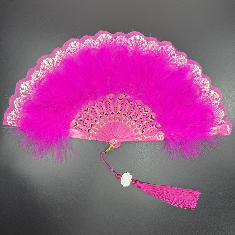 Black Lace Chinese Style Folding Fan for Cheongsam, Lolita, and Hanfu Fashion Shows