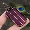 Ruby Natural Gemstone Handmade Copper Wire Wrap Jewelry Pendant 3.15 F5T56
