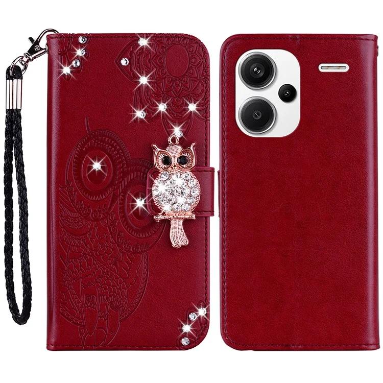 

Для Xiaomi Redmi Note 13 Pro+ 5G Чехол-кошелек Кожаный чехол Декор со стразами