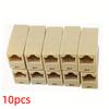 10Pcs Network Ethernet Dual Straight Head Lan Cable Joiner Coupler Extender Plug Network Cable Connector