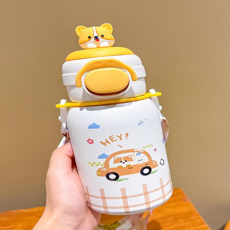 Yozhuo Smart Temperature Kids Thermos with Straw