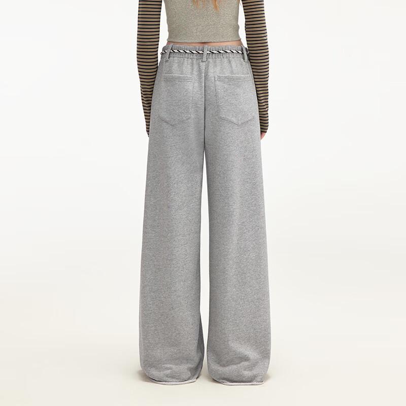 unifree American Pleated Drawstring Wide Leg Sweatpants
