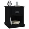VidaXL Table de chevet noir 39x39x47,5 cm bois d’ingénierie 816130
