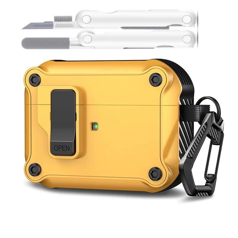 Case for AirPods Pro 3 with Carabiner Lock Design with Cleaner Kit for AirPods Pro 3 Full Body Protective Case for AirPods Pro 3