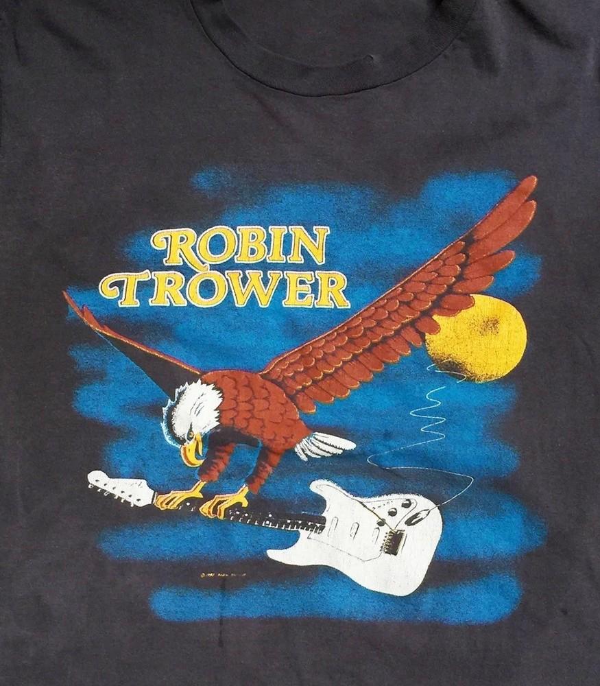 vtg Robin Trower black short sleeve T-shirt Unisex All sizes  TU021 Unisex T-Shirt XL