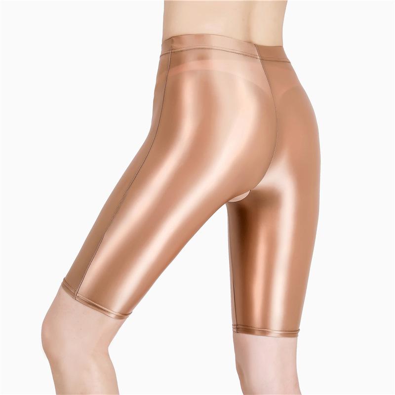 Short de Yoga Brillant Européen & Américain pour Influenceurs avec Gousset, Sexy & Haute Élasticité, Meilleure Vente