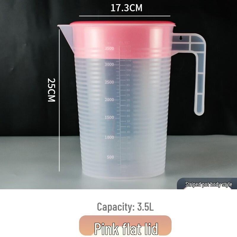 PP Plastic Measuring Beaker with Handle and Lid, 3500ml (10 Pack)