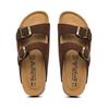 Fashion 2025 New Summer Men's Cork Slippers Suede Leather Mule Clogs Slippers Man Soft Cork Two Buckle Beach Slides Footwear for Men 45