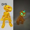 Halloween Pumpkin Figurine Glow-in-the-Dark Pumpkin Man Figurine with Movable Joints Flameless Jack O Lantern Ornaments for House Party Decor Gifts