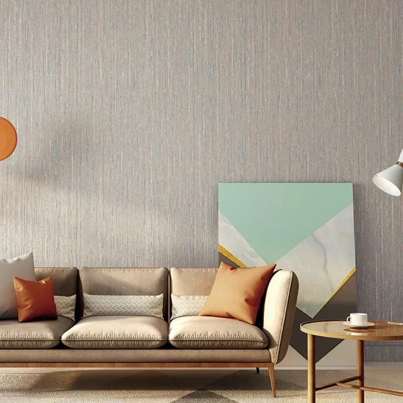 Solid Simple Modern Metallic Wallpaper Roll  Texture Wall Papers Bedroom Living Room Clothing Store Home Decor