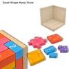 Colorful Wooden Blocks Puzzles 3D Puzzle Toys Classic Luban Lock Cube Intellectual Game For Children And Adults