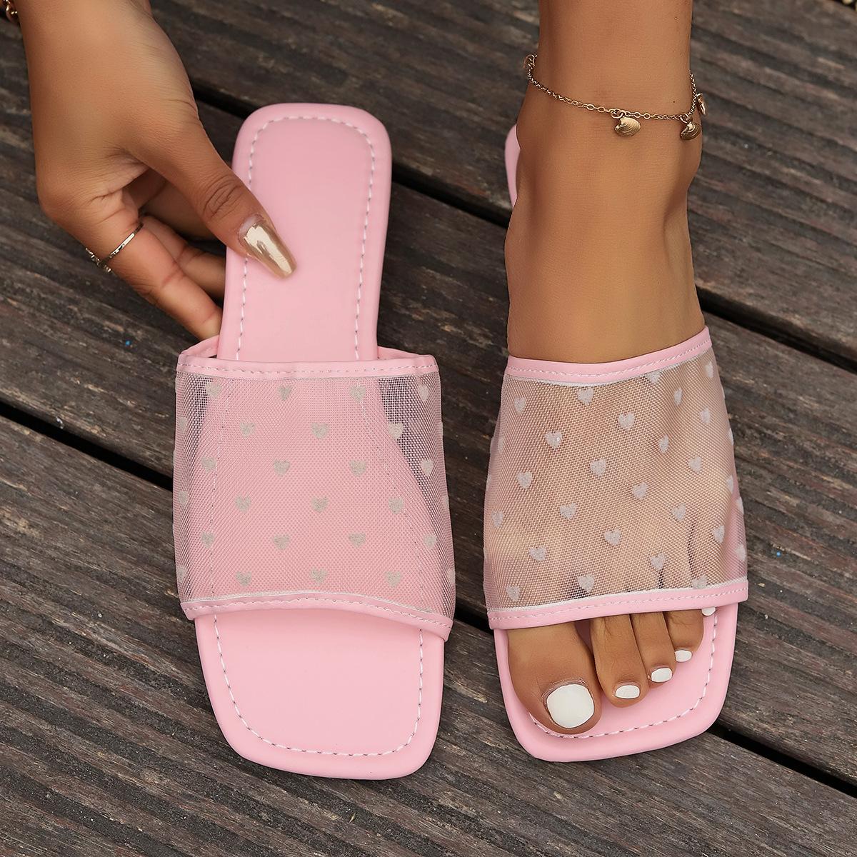 

Flat bottom one-word cool slippers women s summer wear 2025 new vacation seaside beach shoes 43 розовый