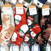 Podzimní a zimní teplé vánoční ponožky Sněhulák Elk Perník Roztomilý kreslený Santa Claus Ponožky do půli lýtek