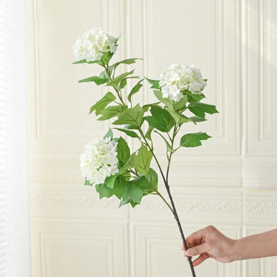 Faux Hydrangea with Bendable Stem Realistic Simulated Hydrangea Long-lasting Fake Flowers for Floral Arrangements Home Decor Weddings