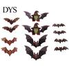Seasonal Room Decor 12Pcs Halloween 3D Bat Witch Face Wall Stickers, Waterproof Self-Adhesive Window Clings Decals for Indoor Outdoor Door Party