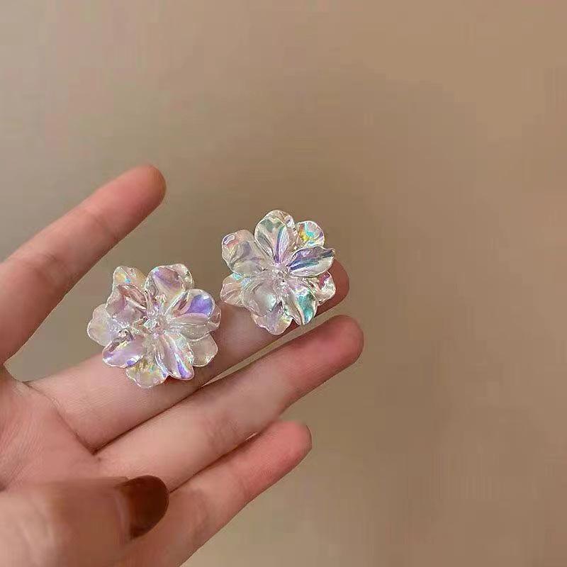 Mori Style Camellia Flower Stud Earrings: Niche Rose Design, Japanese & Korean Fashion, Small Fresh Fairy Earrings for Women