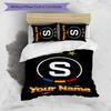3pcs AC Sparta Praha Cover Set - Personalized Name, HD Printed Bedding with 1 Cover and 2 Pillowcases - Perfect for Home Decor, Easy Care