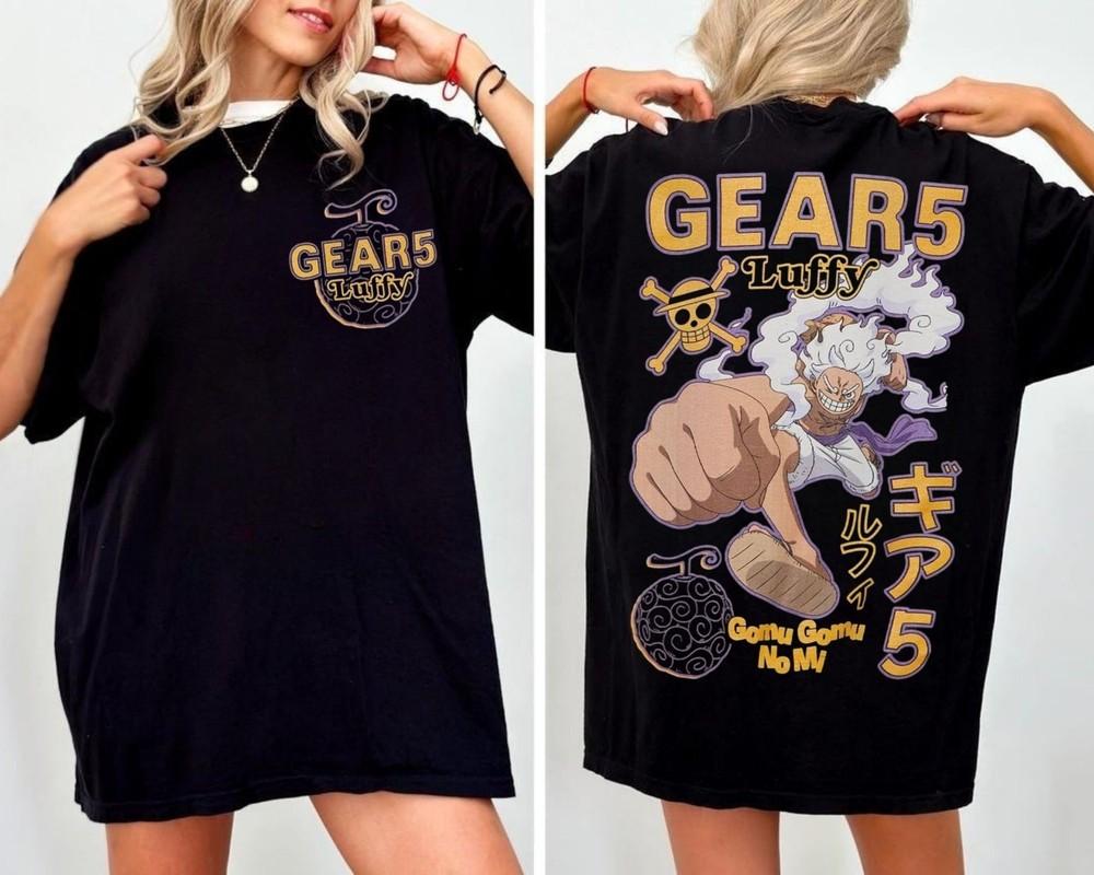 

One Piece Monkey D Luffy Gear 5 Shirt Straw Hat Pirate Graphic Shirt Anime Shirt 2XL