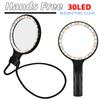 2 In 1 Hands Free Magnifying Glass With 30 Led Lights Portable Handheld & Neck Wear Magnifier For Reading Sewing Handicraft