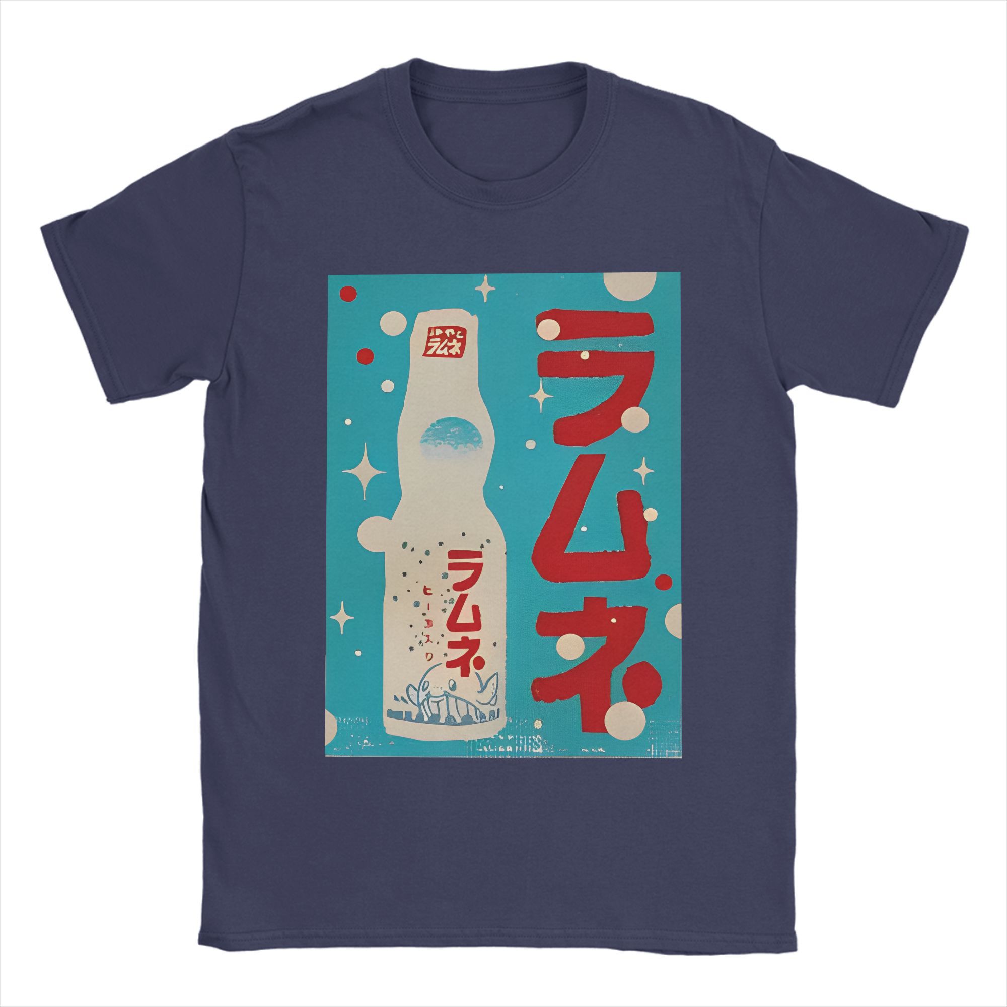 

Футболки Ramune Japanese Soda Marble для мужчин, чистый хлопок, потрясающие футболки с круглым вырезом, футболки с принтом «Напитки», одежда с коротким рукавом, 4XL 5XL XXXXXL темно-синий