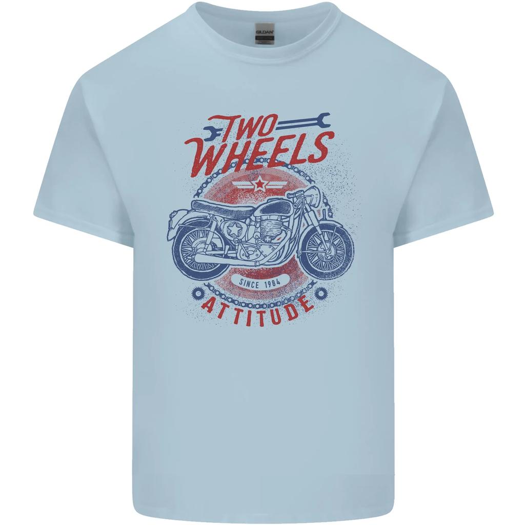 Two Wheels Attitude Motorcycle Biker Motorbike Kids T-Shirt Childrens